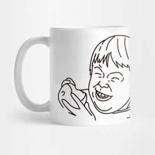 Apple eating kid Meme Mug